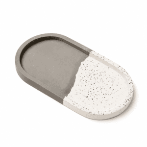 Double Terrazo Trinket Tray
