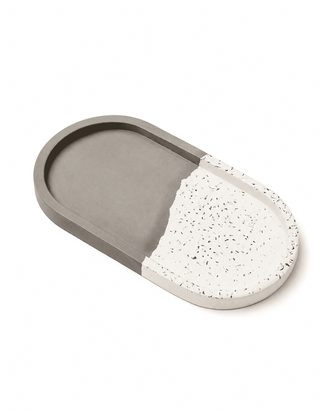 Double Terrazo Trinket Tray