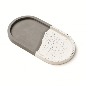 Double Terrazo Trinket Tray