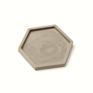 Stone Grey Hexagon Tea Coaster